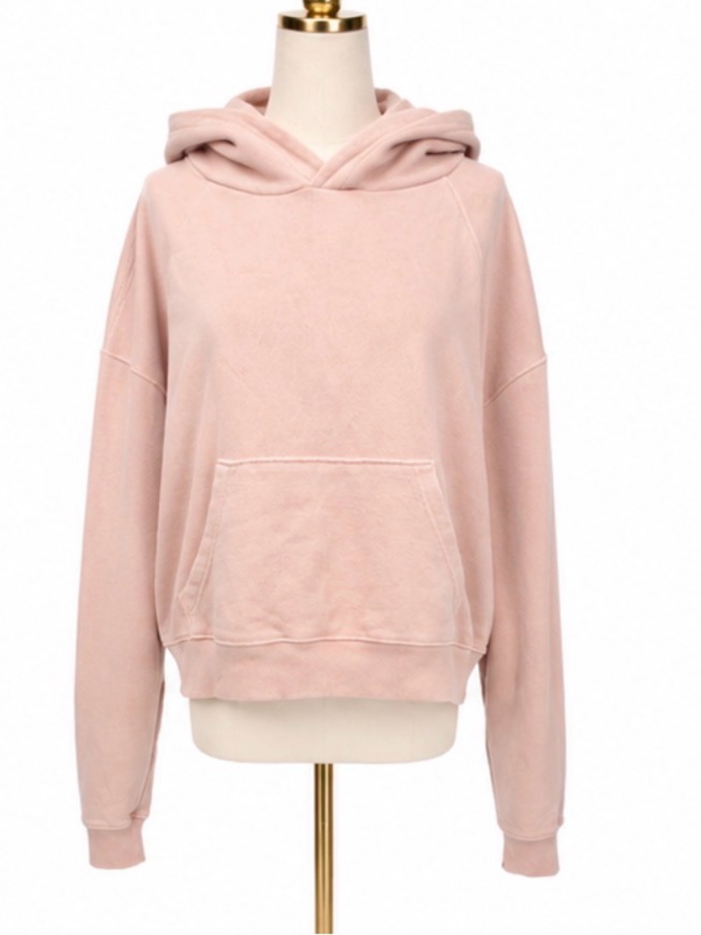 Aerie Blush Pink Cropped Pullover Hoodie — Size Medium